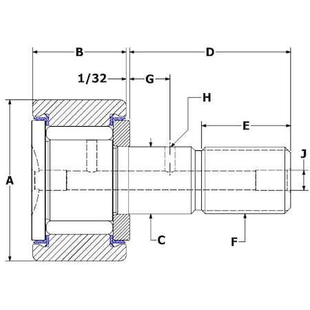 Carter Bearings .75", Needle Cam Follower, Sealed CNB-24-S